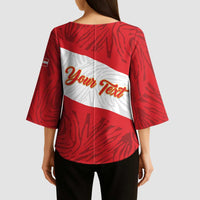 Personalized Peru Inti Kimono Sleeve Blouse 1822 Flag Stylized