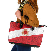 Peru Inti Leather Tote Bag 1822 Flag Stylized