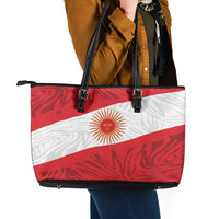 Peru Inti Leather Tote Bag 1822 Flag Stylized