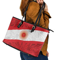 Peru Inti Leather Tote Bag 1822 Flag Stylized
