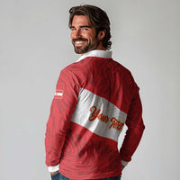 Personalized Peru Inti Long Sleeve Polo Shirt 1822 Flag Stylized