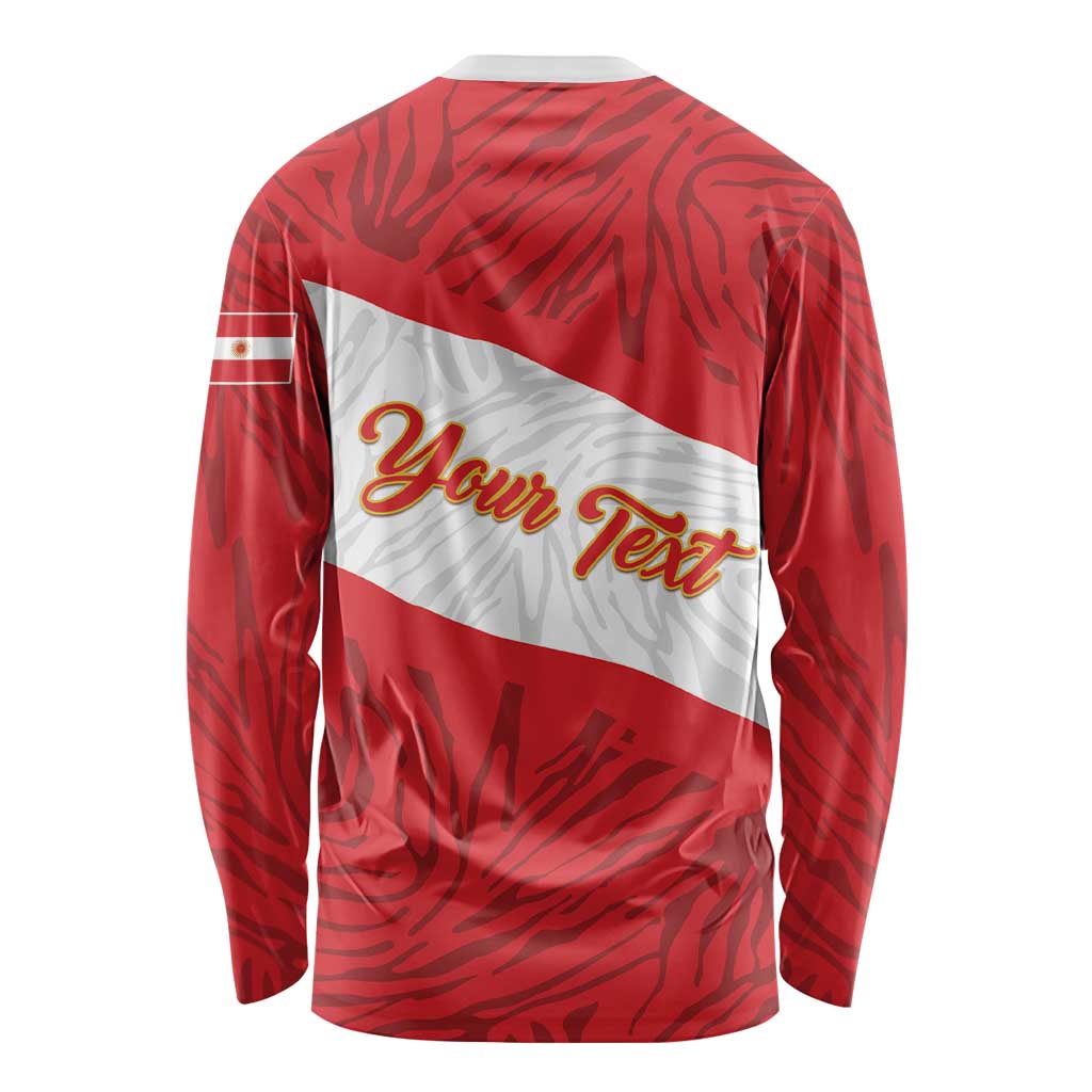 Personalized Peru Inti Long Sleeve Shirt 1822 Flag Stylized