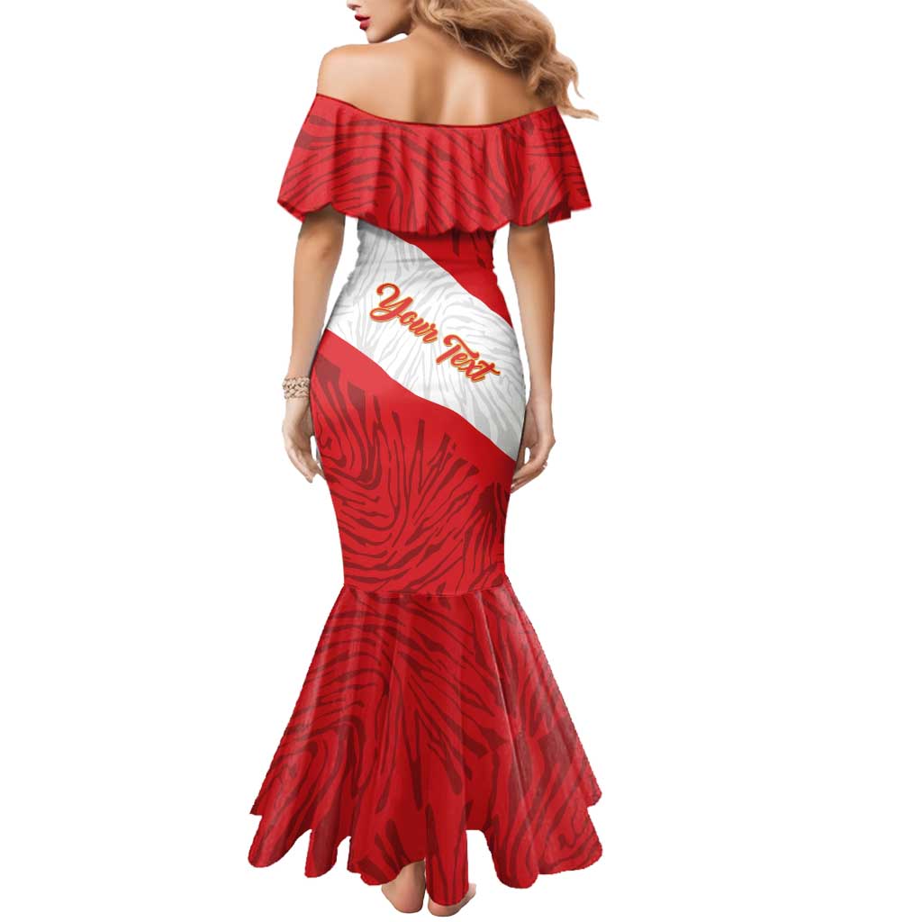 Personalized Peru Inti Mermaid Dress 1822 Flag Stylized