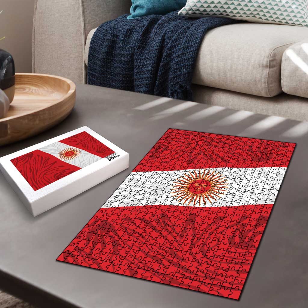 Peru Inti Puzzle 1822 Flag Stylized
