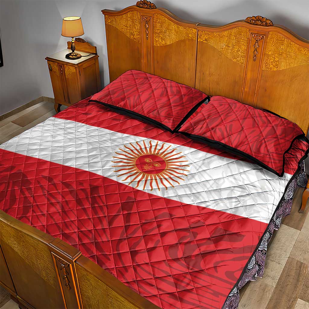 Peru Inti Quilt Bed Set 1822 Flag Stylized