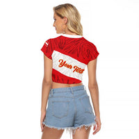 Personalized Peru Inti Raglan Cropped T Shirt 1822 Flag Stylized