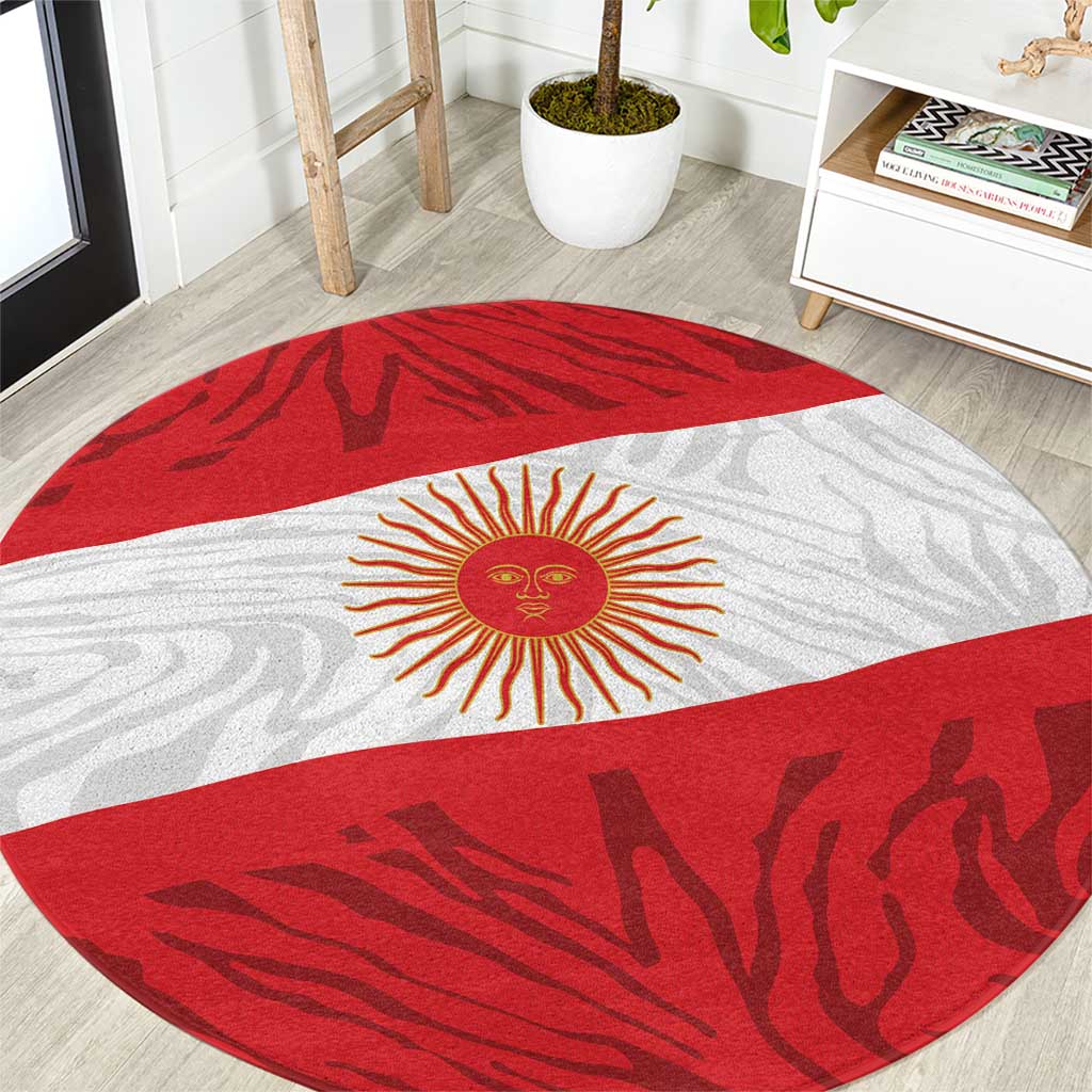 Peru Inti Round Carpet 1822 Flag Stylized