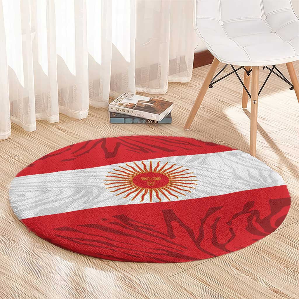 Peru Inti Round Carpet 1822 Flag Stylized