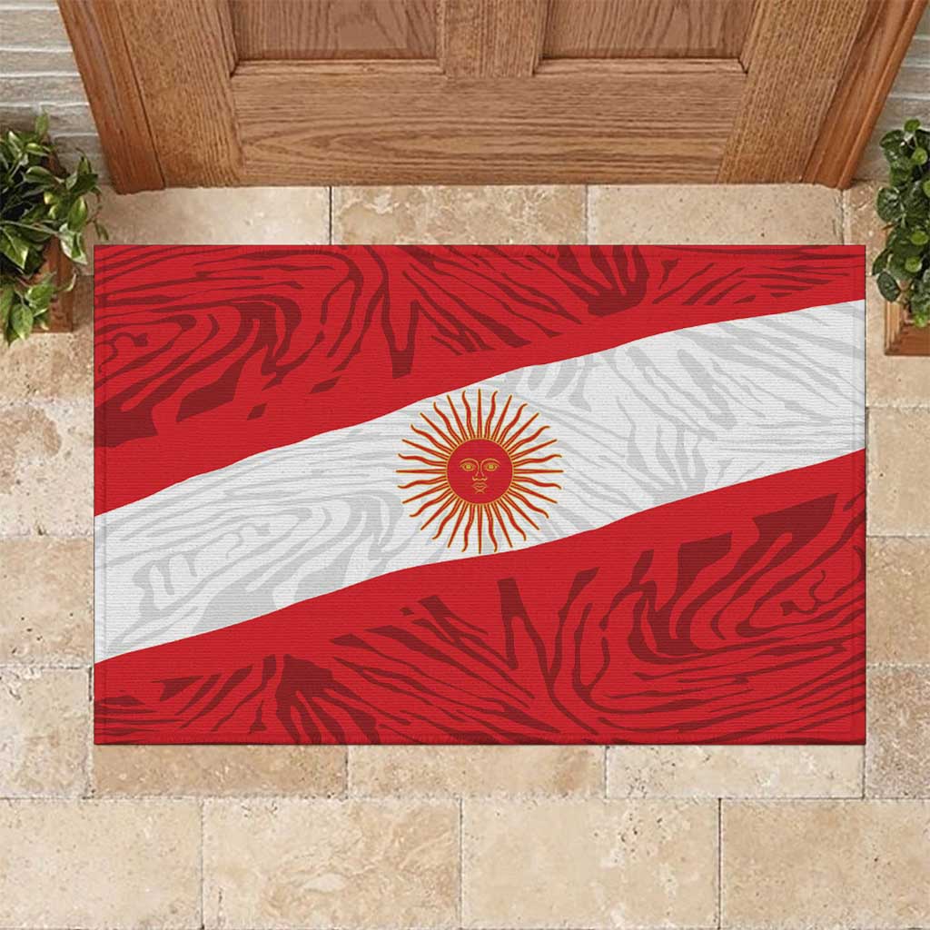 Peru Inti Rubber Doormat 1822 Flag Stylized