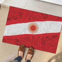 Peru Inti Rubber Doormat 1822 Flag Stylized