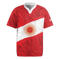Personalized Peru Inti Rugby Jersey 1822 Flag Stylized
