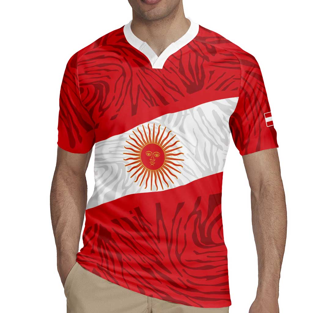 Personalized Peru Inti Rugby Jersey 1822 Flag Stylized