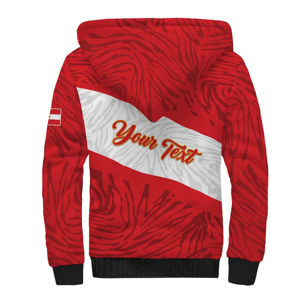 Personalized Peru Inti Sherpa Hoodie 1822 Flag Stylized
