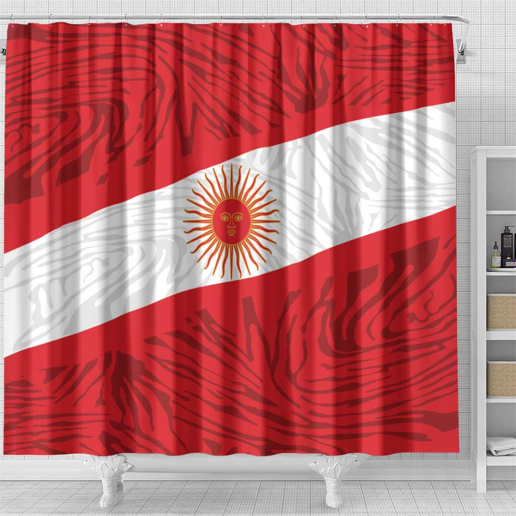 Peru Inti Shower Curtain 1822 Flag Stylized
