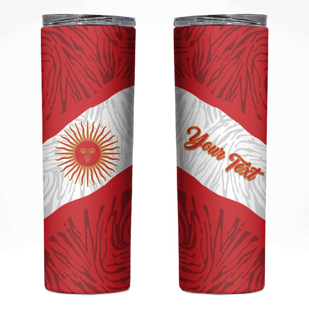 Personalized Peru Inti Skinny Tumbler 1822 Flag Stylized