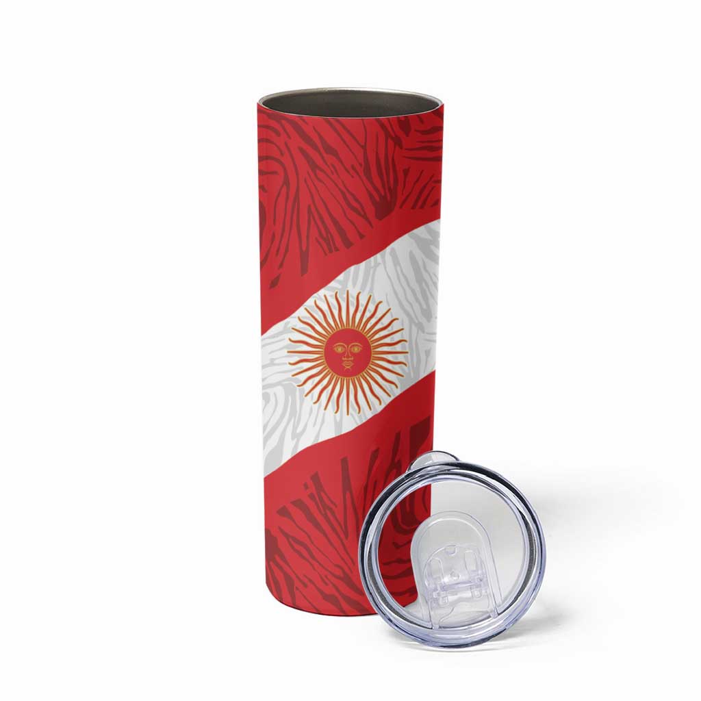 Personalized Peru Inti Skinny Tumbler 1822 Flag Stylized