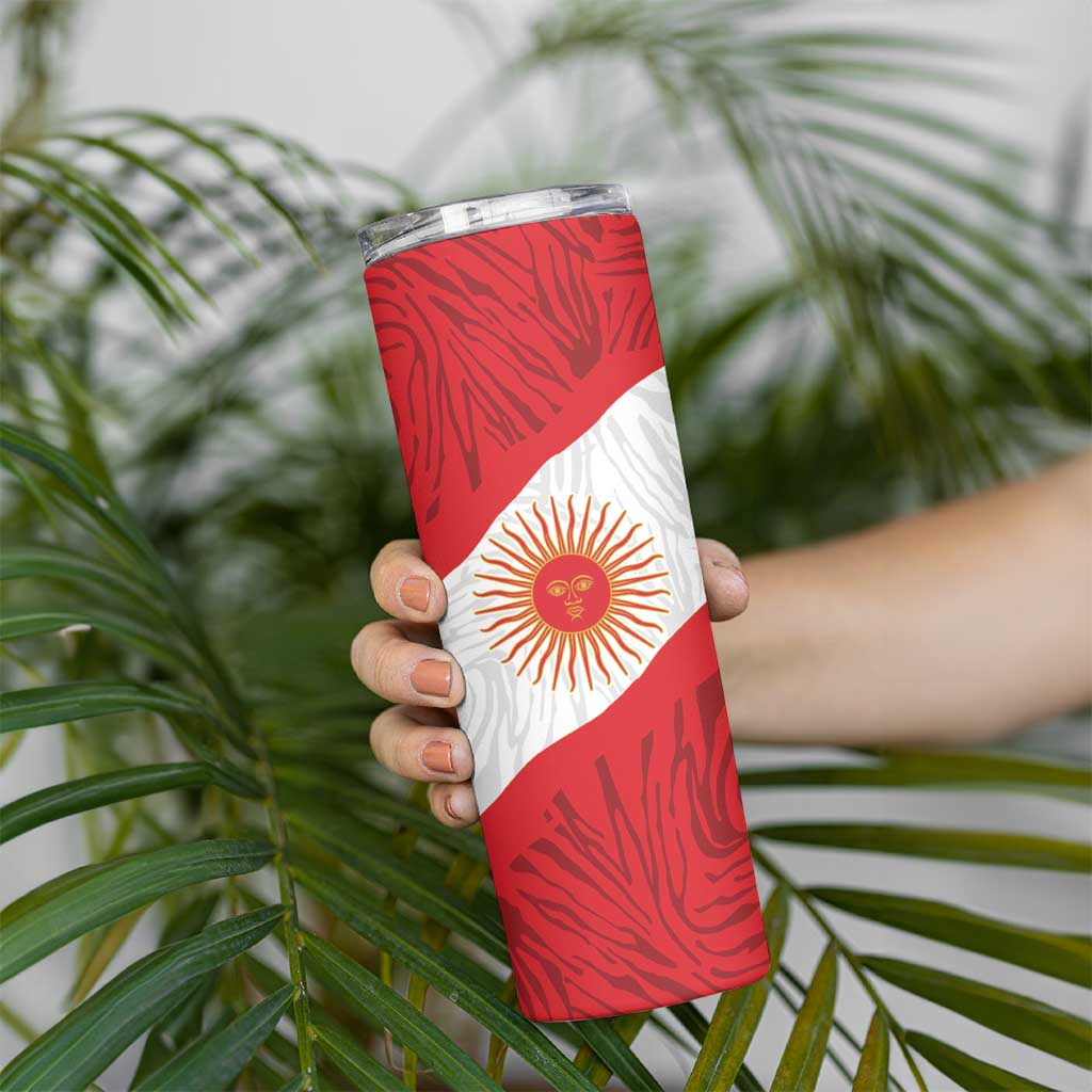 Personalized Peru Inti Skinny Tumbler 1822 Flag Stylized