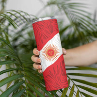 Personalized Peru Inti Skinny Tumbler 1822 Flag Stylized