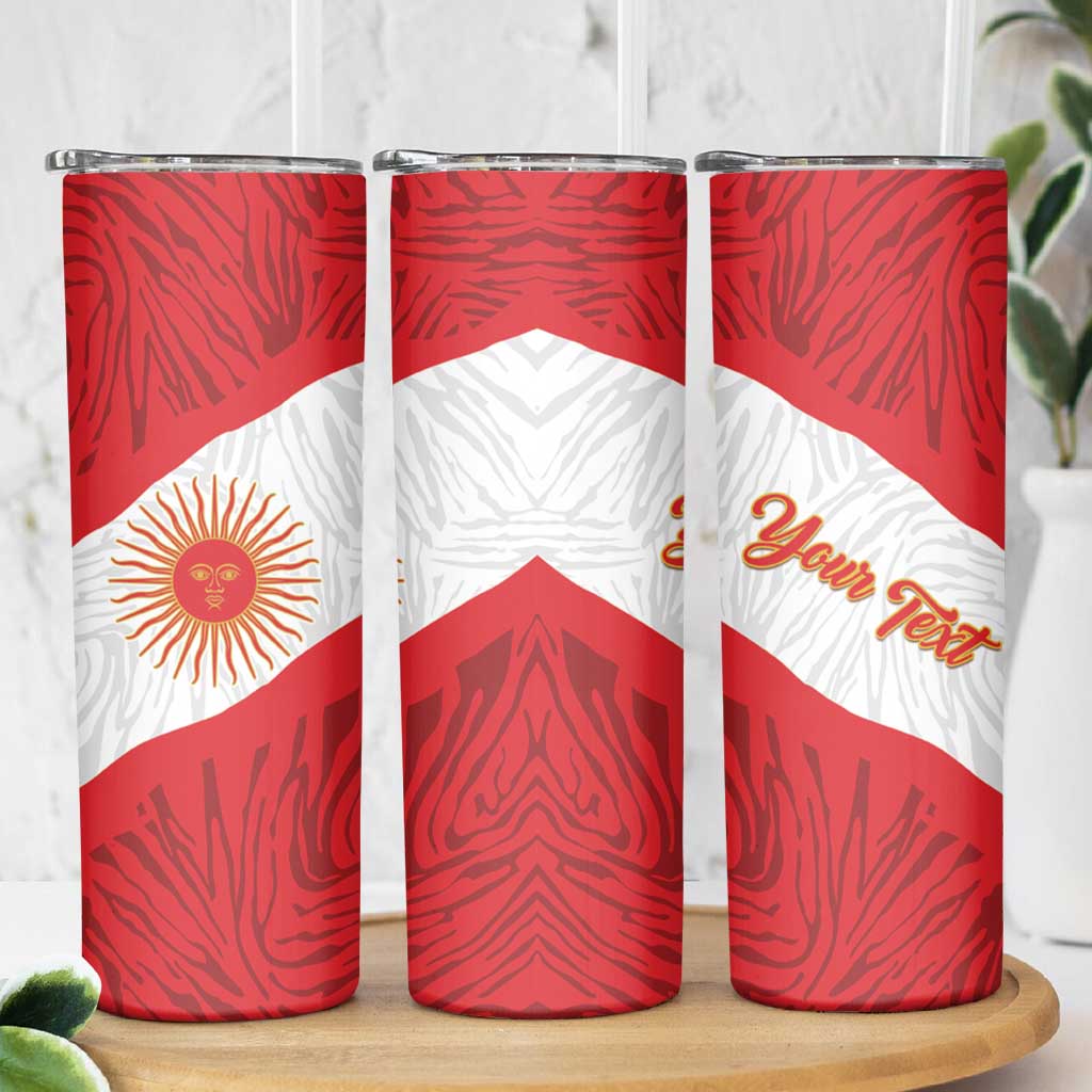 Personalized Peru Inti Skinny Tumbler 1822 Flag Stylized