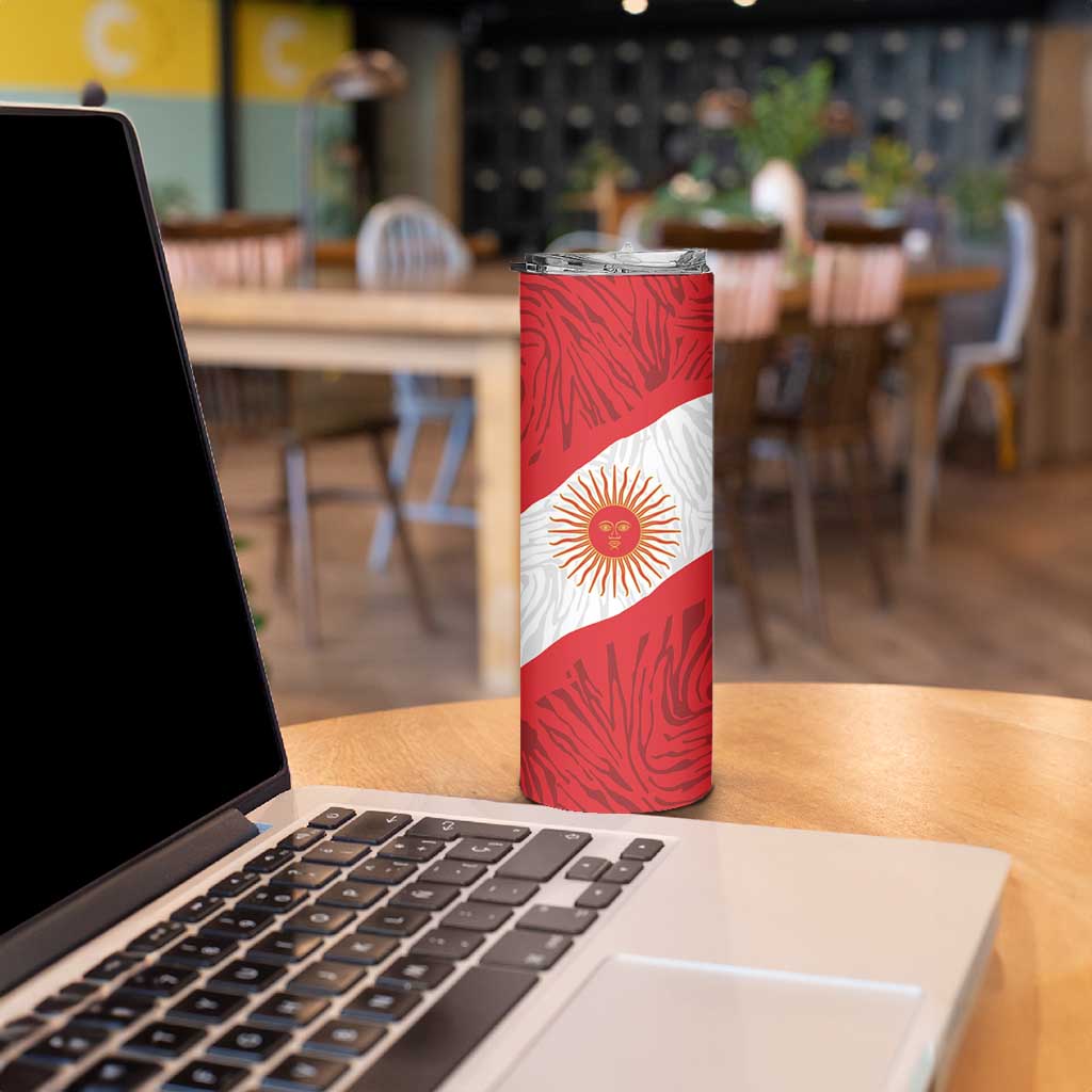 Personalized Peru Inti Skinny Tumbler 1822 Flag Stylized