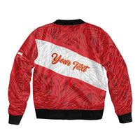 Personalized Peru Inti Sleeve Zip Bomber Jacket 1822 Flag Stylized
