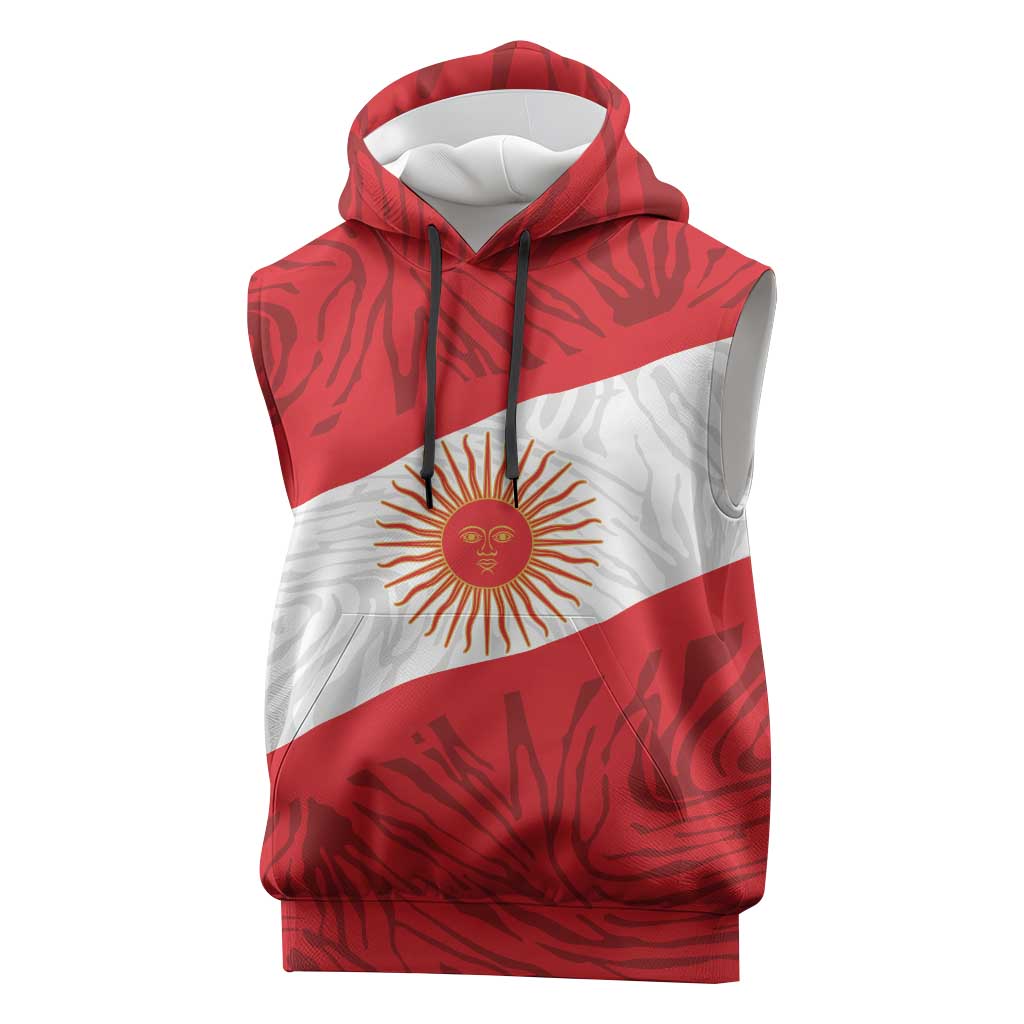 Personalized Peru Inti Sleeveless Hoodie 1822 Flag Stylized