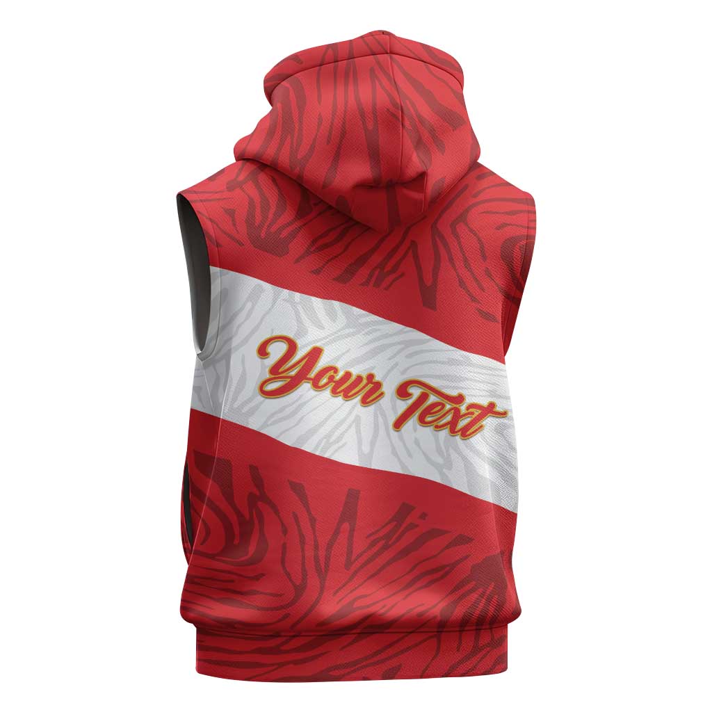 Personalized Peru Inti Sleeveless Hoodie 1822 Flag Stylized