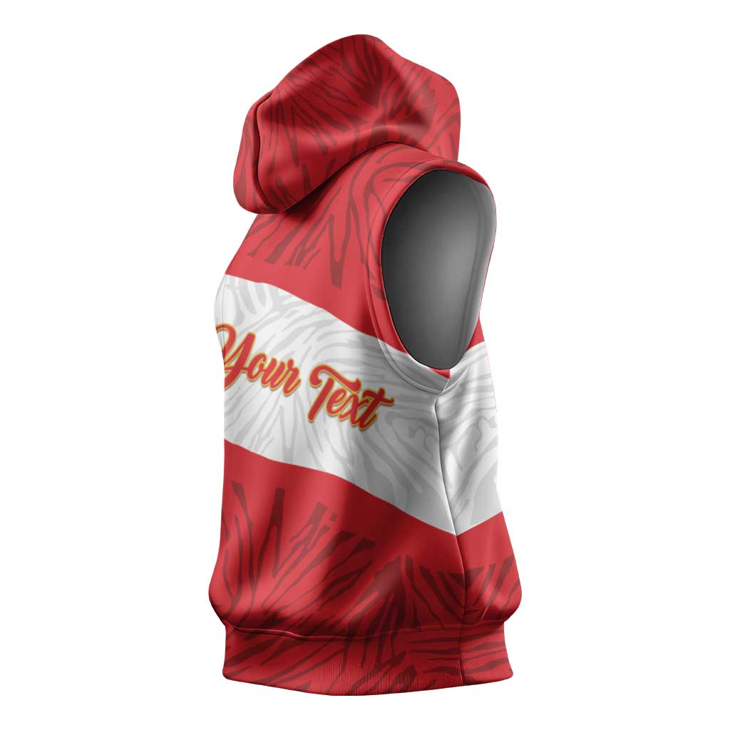 Personalized Peru Inti Sleeveless Hoodie 1822 Flag Stylized