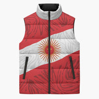 Personalized Peru Inti Sleeveless Puffer Jacket 1822 Flag Stylized