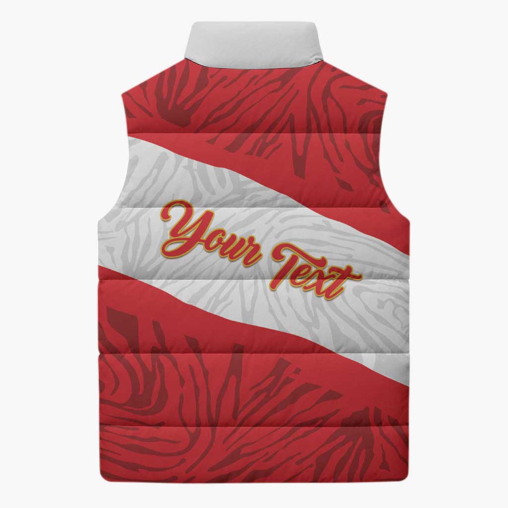 Personalized Peru Inti Sleeveless Puffer Jacket 1822 Flag Stylized