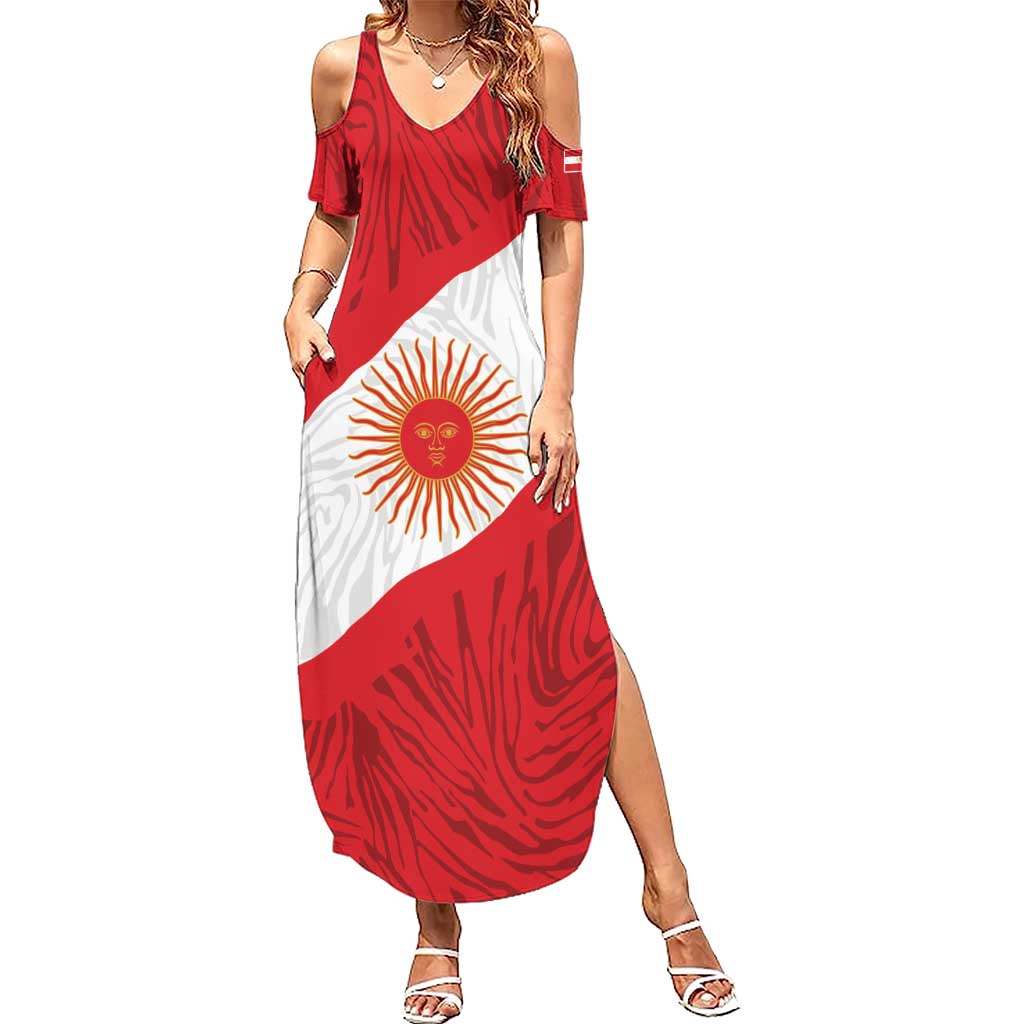 Personalized Peru Inti Summer Maxi Dress 1822 Flag Stylized