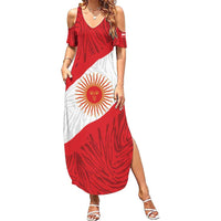 Personalized Peru Inti Summer Maxi Dress 1822 Flag Stylized