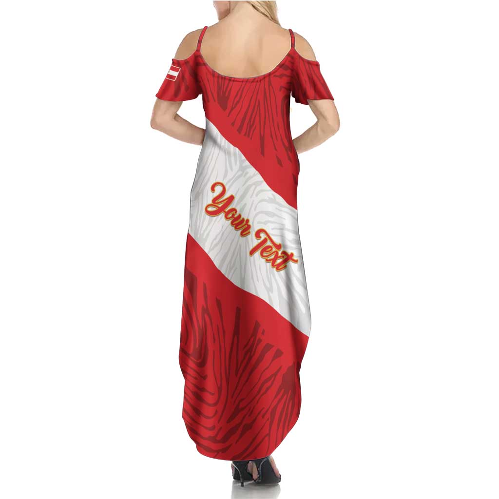 Personalized Peru Inti Summer Maxi Dress 1822 Flag Stylized