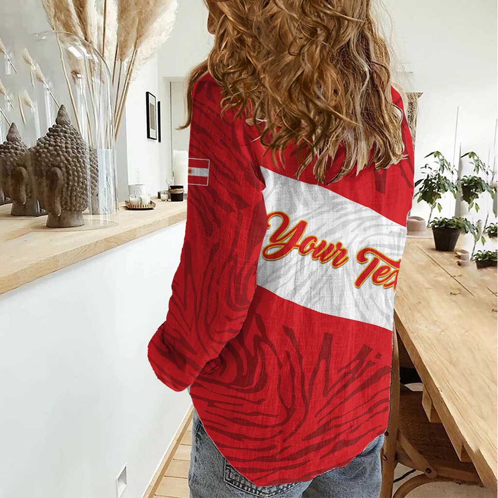 Personalized Peru Inti Women Casual Shirt 1822 Flag Stylized
