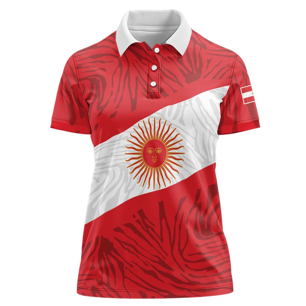 Personalized Peru Inti Women Polo Shirt 1822 Flag Stylized