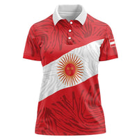 Personalized Peru Inti Women Polo Shirt 1822 Flag Stylized