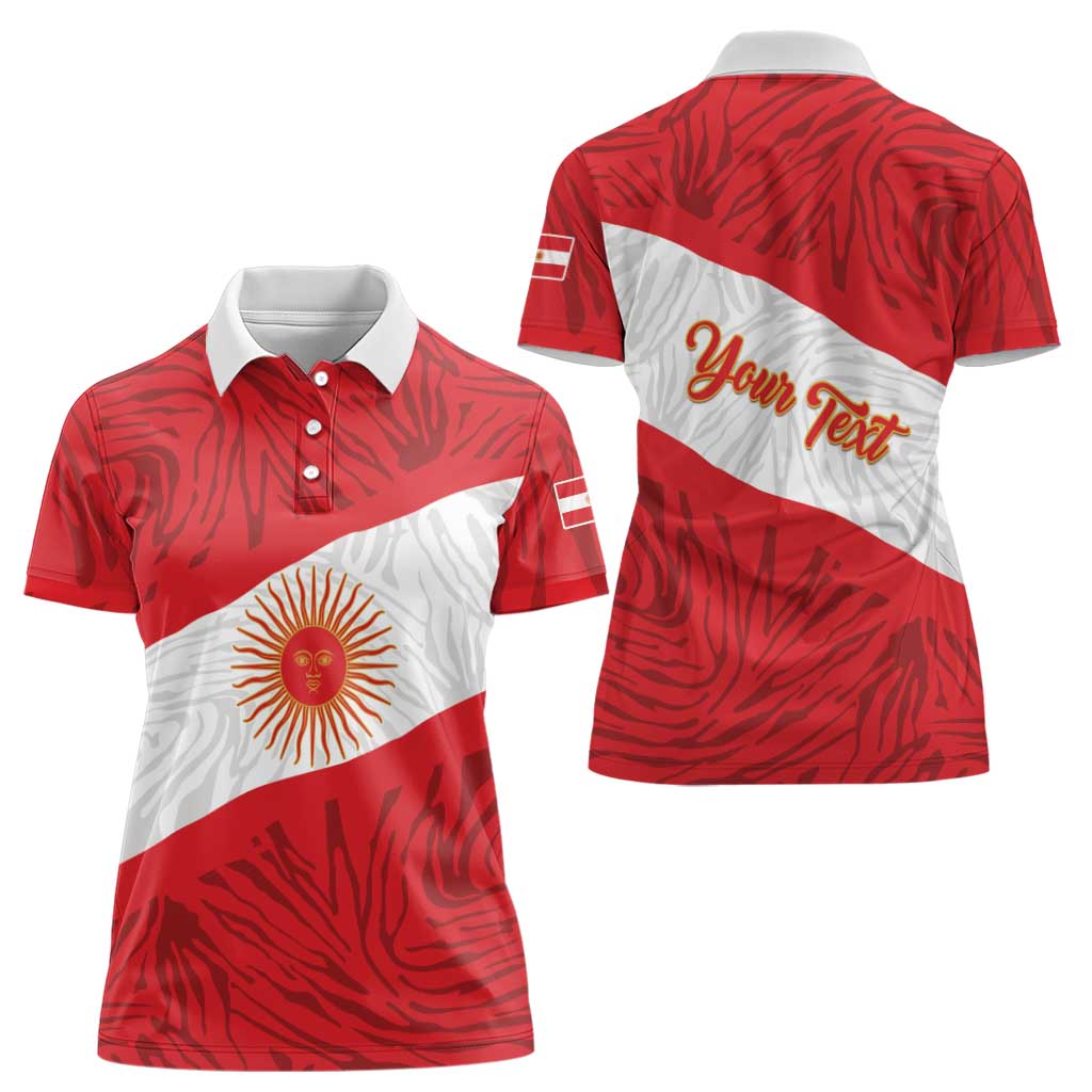 Personalized Peru Inti Women Polo Shirt 1822 Flag Stylized