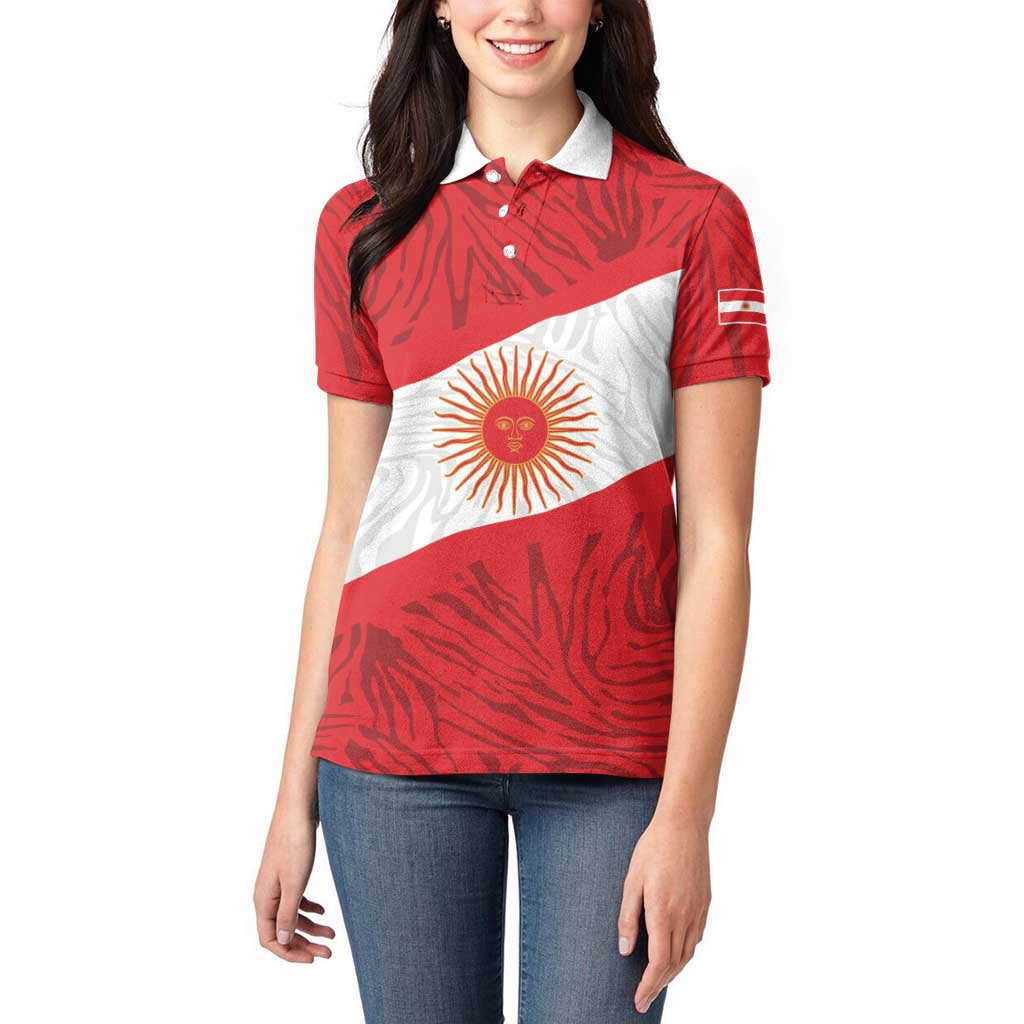 Personalized Peru Inti Women Polo Shirt 1822 Flag Stylized