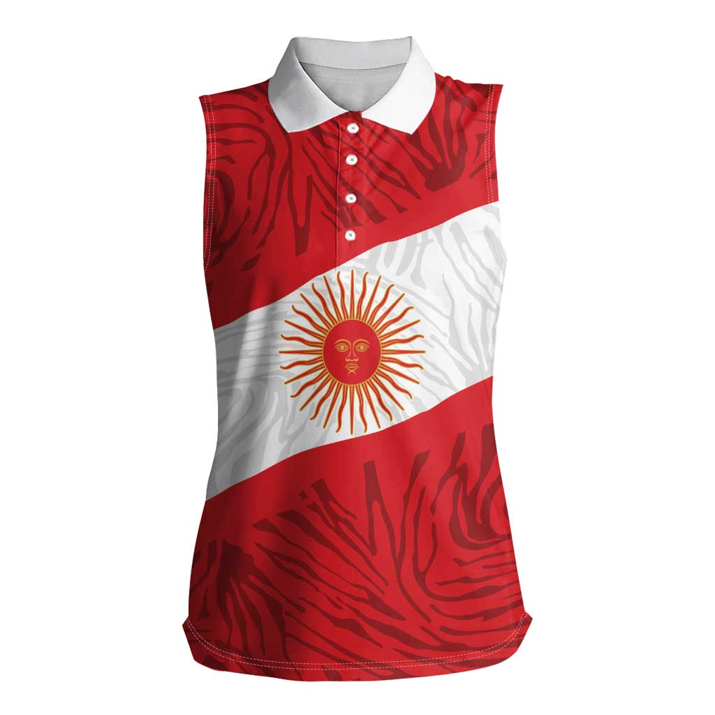 Personalized Peru Inti Women Sleeveless Polo Shirt 1822 Flag Stylized