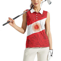 Personalized Peru Inti Women Sleeveless Polo Shirt 1822 Flag Stylized