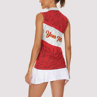 Personalized Peru Inti Women Sleeveless Polo Shirt 1822 Flag Stylized