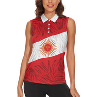 Personalized Peru Inti Women Sleeveless Polo Shirt 1822 Flag Stylized