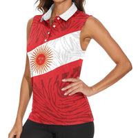 Personalized Peru Inti Women Sleeveless Polo Shirt 1822 Flag Stylized