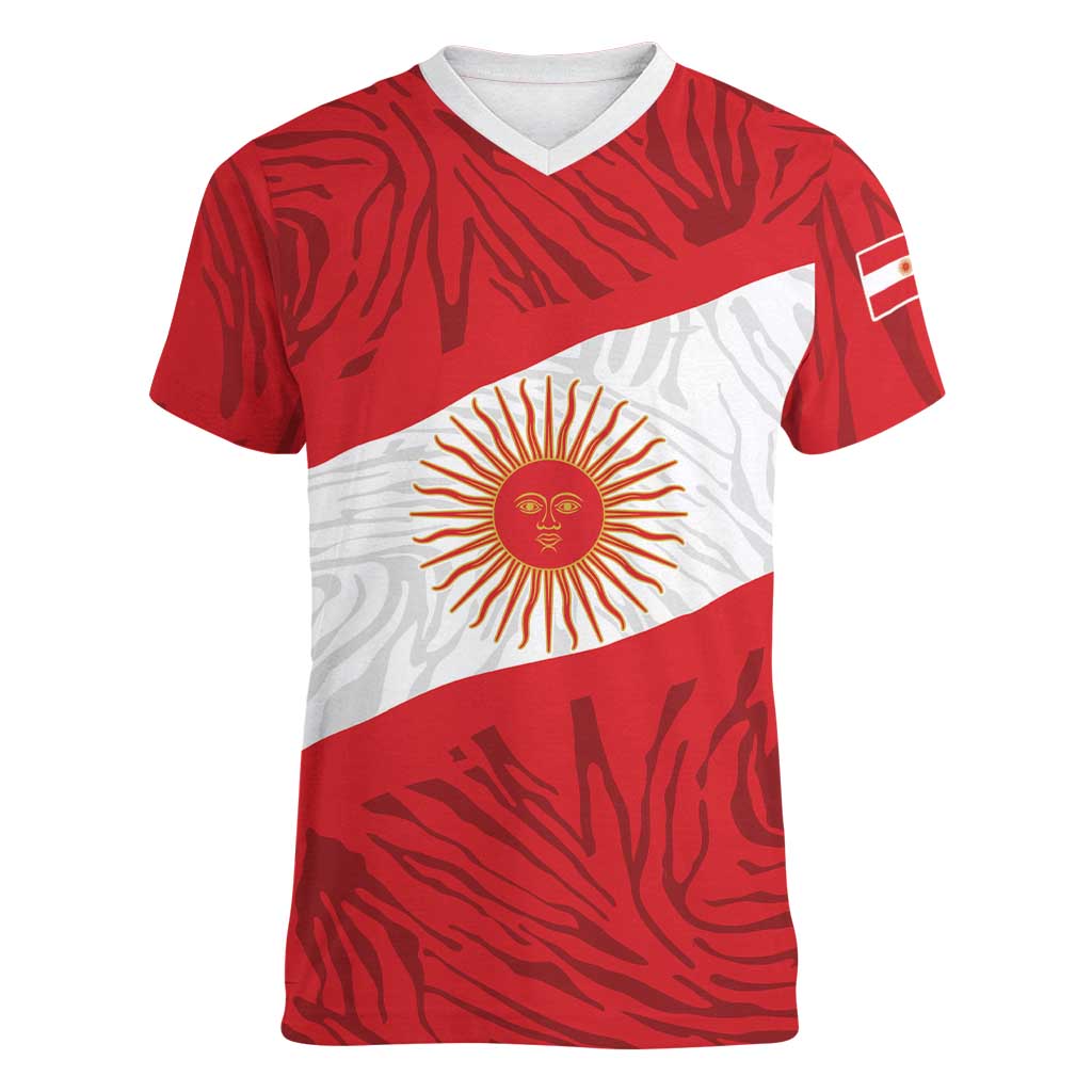 Personalized Peru Inti Women V-Neck T-Shirt 1822 Flag Stylized