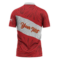 Personalized Peru Inti Zipper Polo Shirt 1822 Flag Stylized