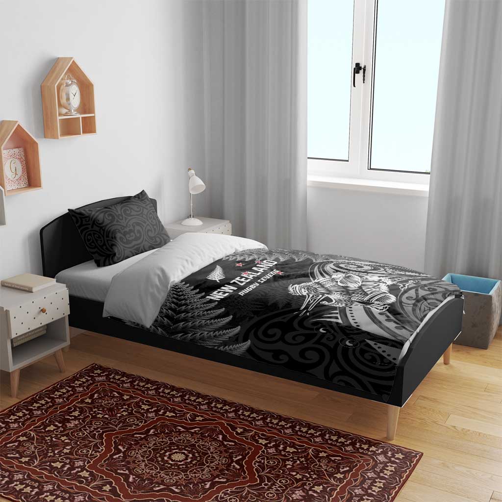 New Zealand 2024 Rugby Bedding Set Silver Fern Aotearoa Kiwi - Wonder Print Shop