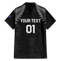 Custom New Zealand 2024 Rugby Family Matching Off Shoulder Maxi Dress and Hawaiian Shirt Silver Fern Aotearoa Kiwi - Wonder Print Shop