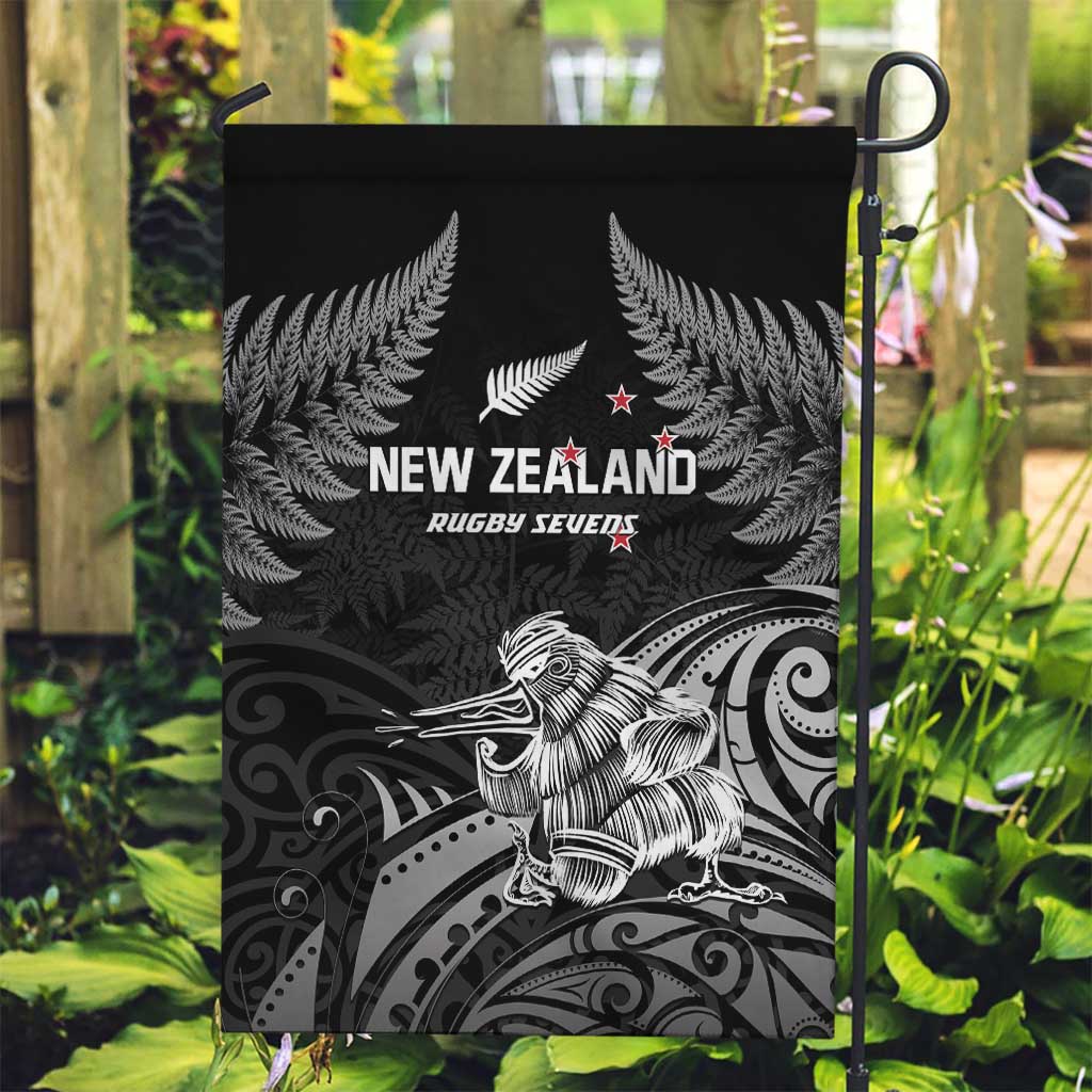 New Zealand 2024 Rugby Garden Flag Silver Fern Aotearoa Kiwi - Wonder Print Shop