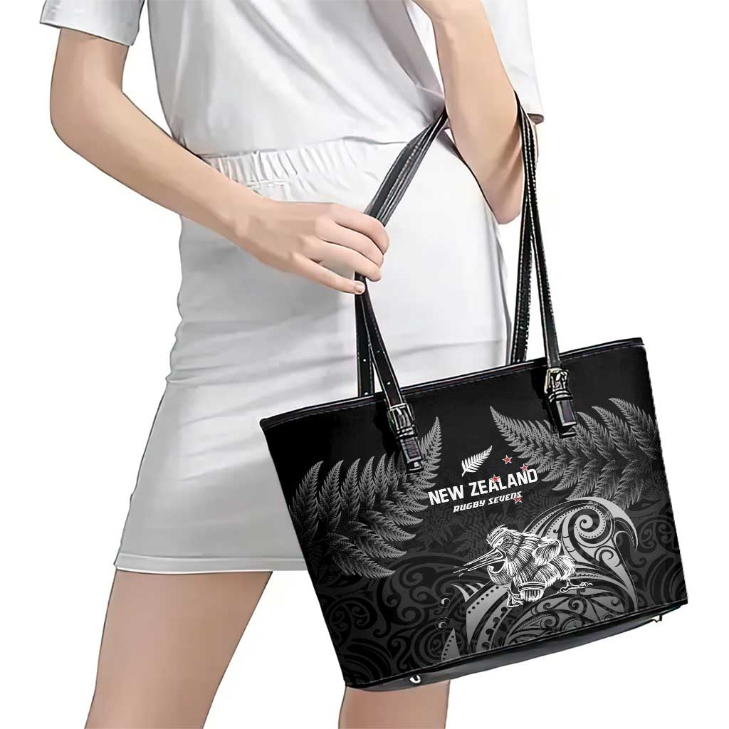New Zealand 2024 Rugby Leather Tote Bag Silver Fern Aotearoa Kiwi - Wonder Print Shop