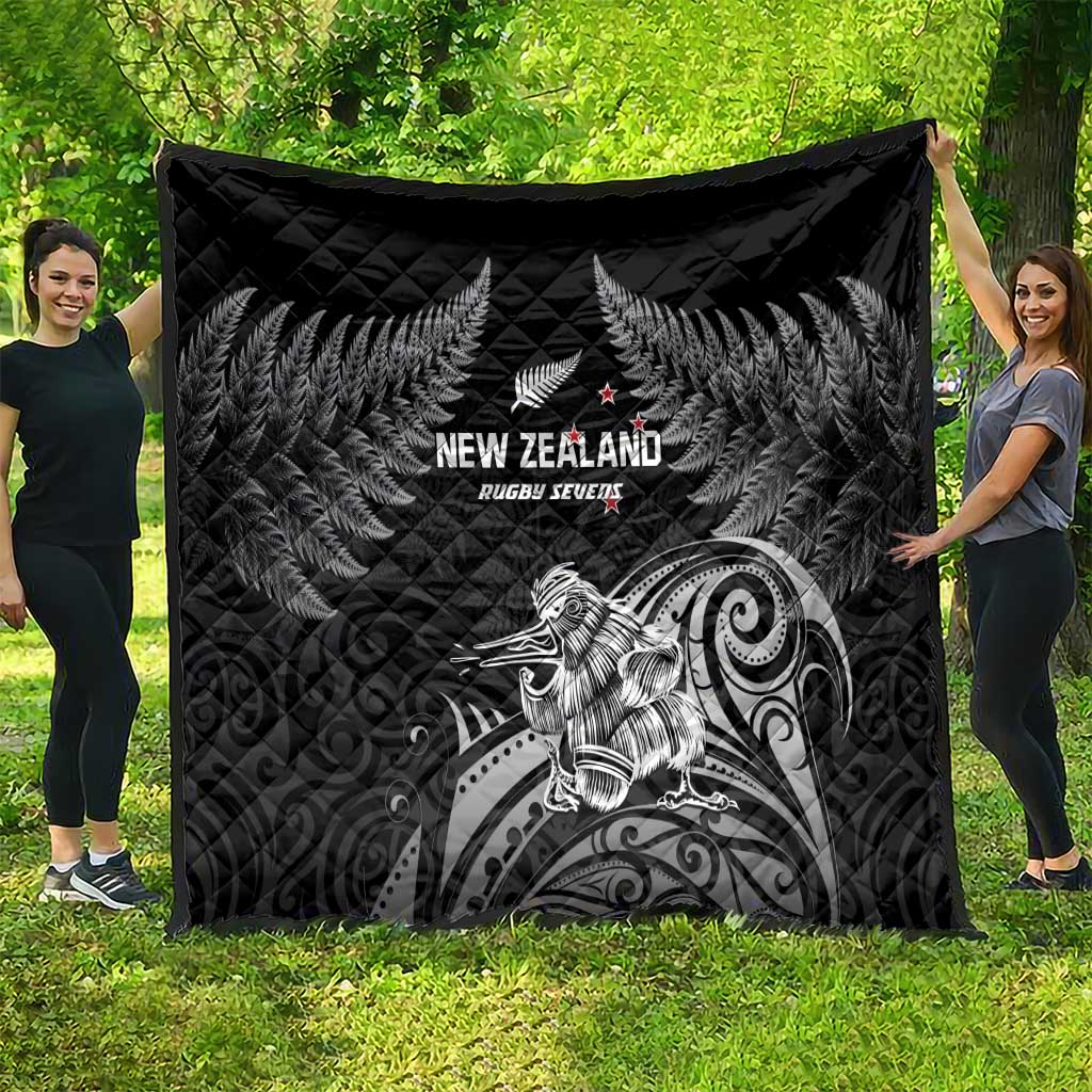 New Zealand 2024 Rugby Quilt Silver Fern Aotearoa Kiwi - Wonder Print Shop